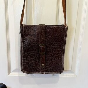 Patricia Nash Venezia Leather Pouch Genuine Leather Crossbody Brown Bag Purse